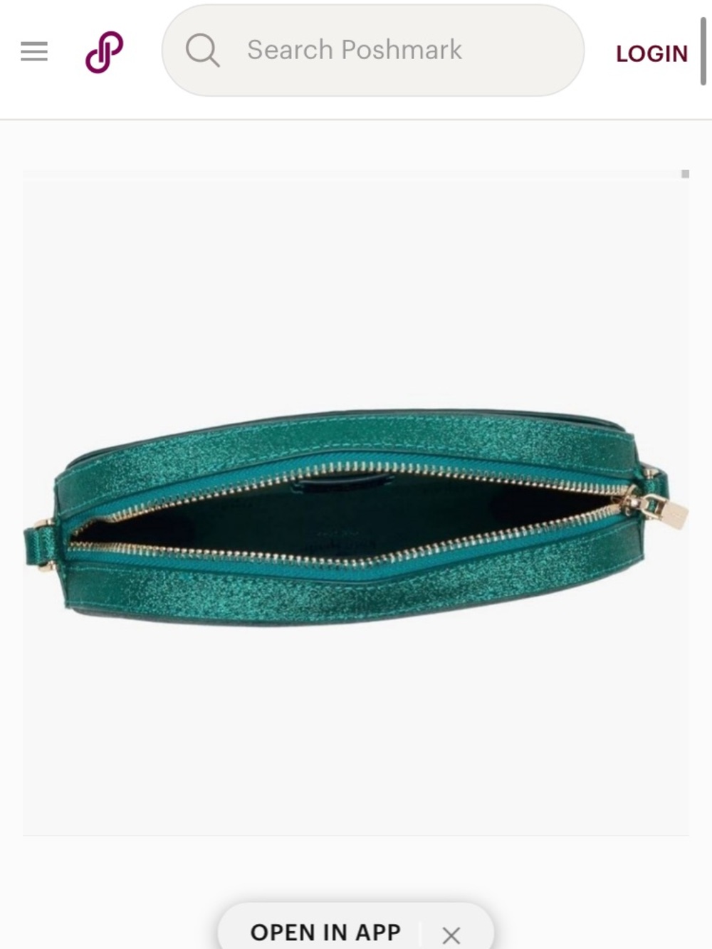 kate spade Teal Glitter Oval Crossbody Bag - Picture 5 of 7